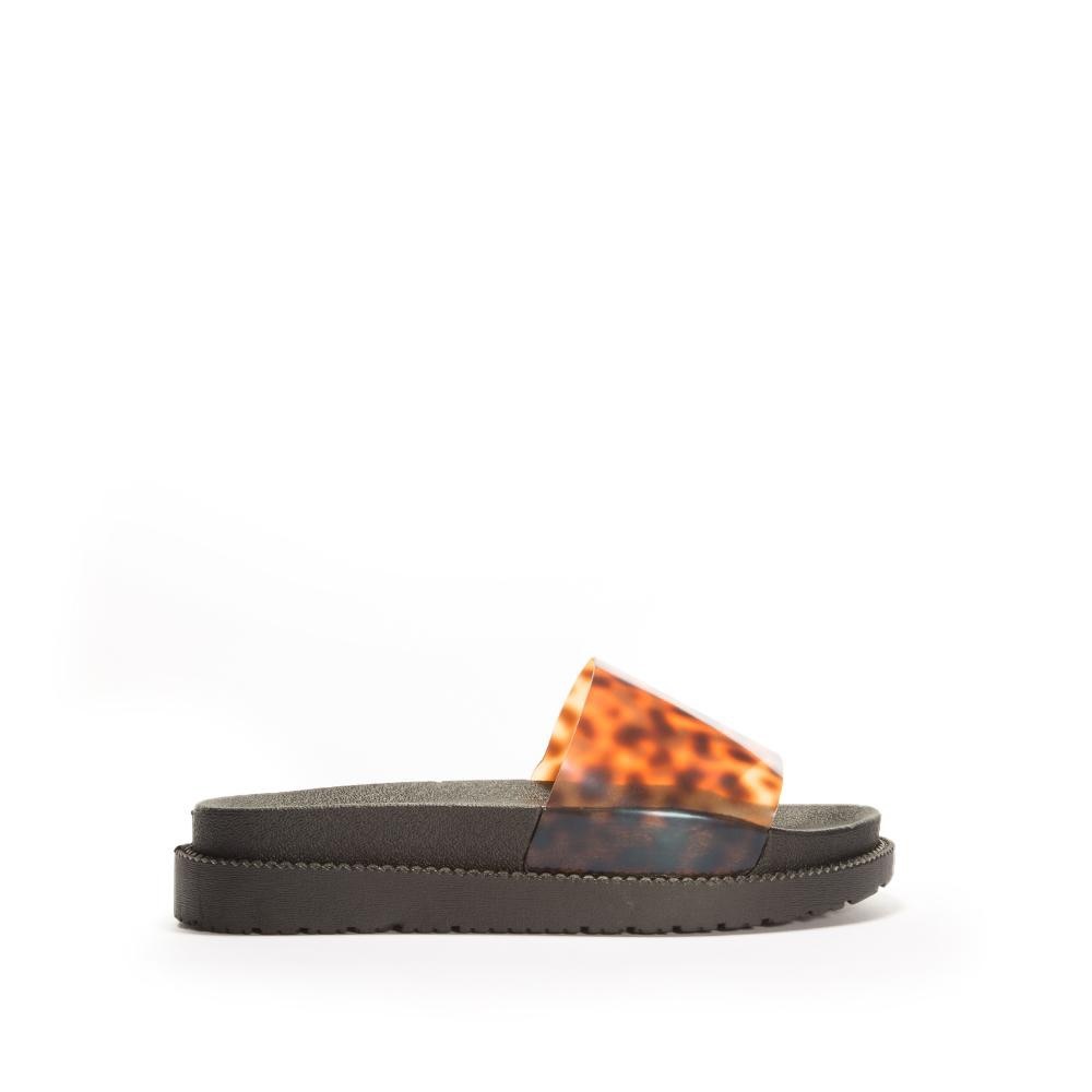 New! Qupid tortoise shell slides